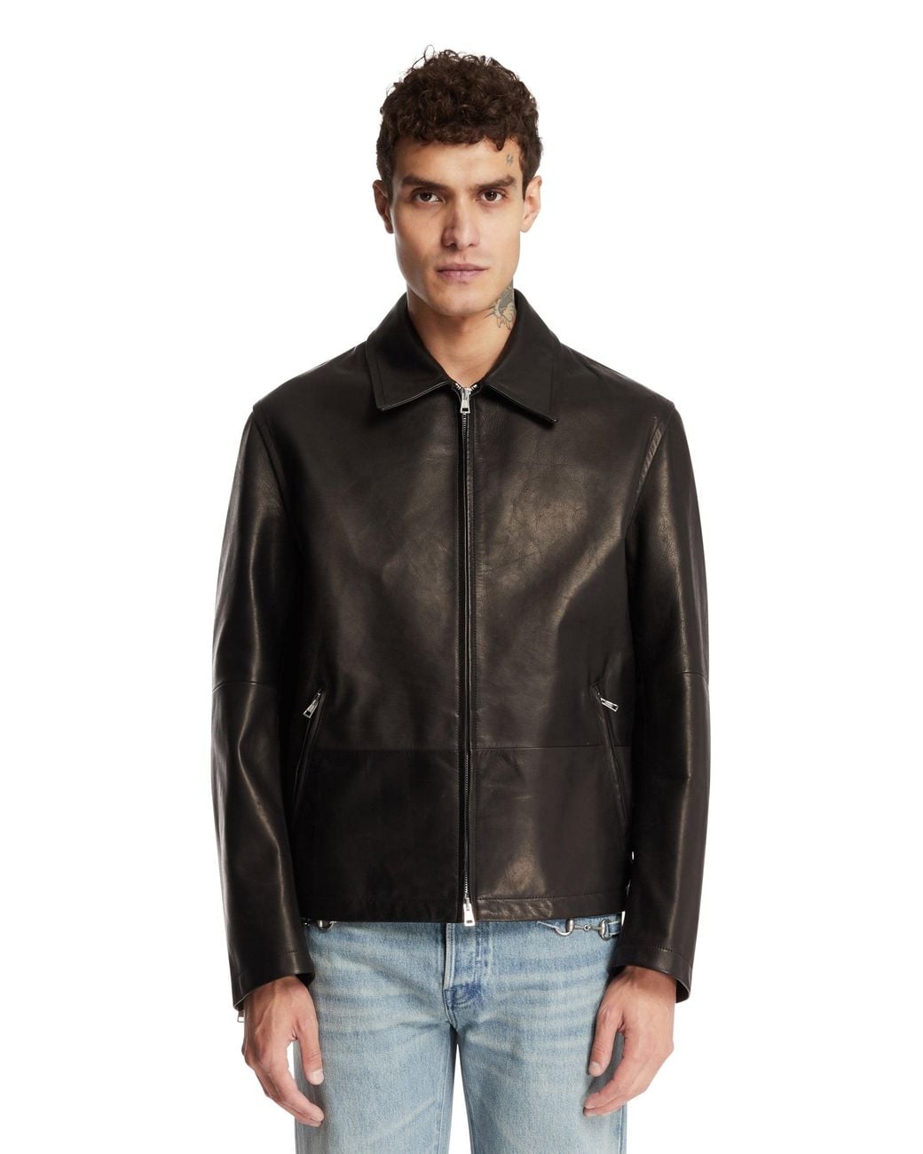Our Legacy Black Leather Rework Jacket for men