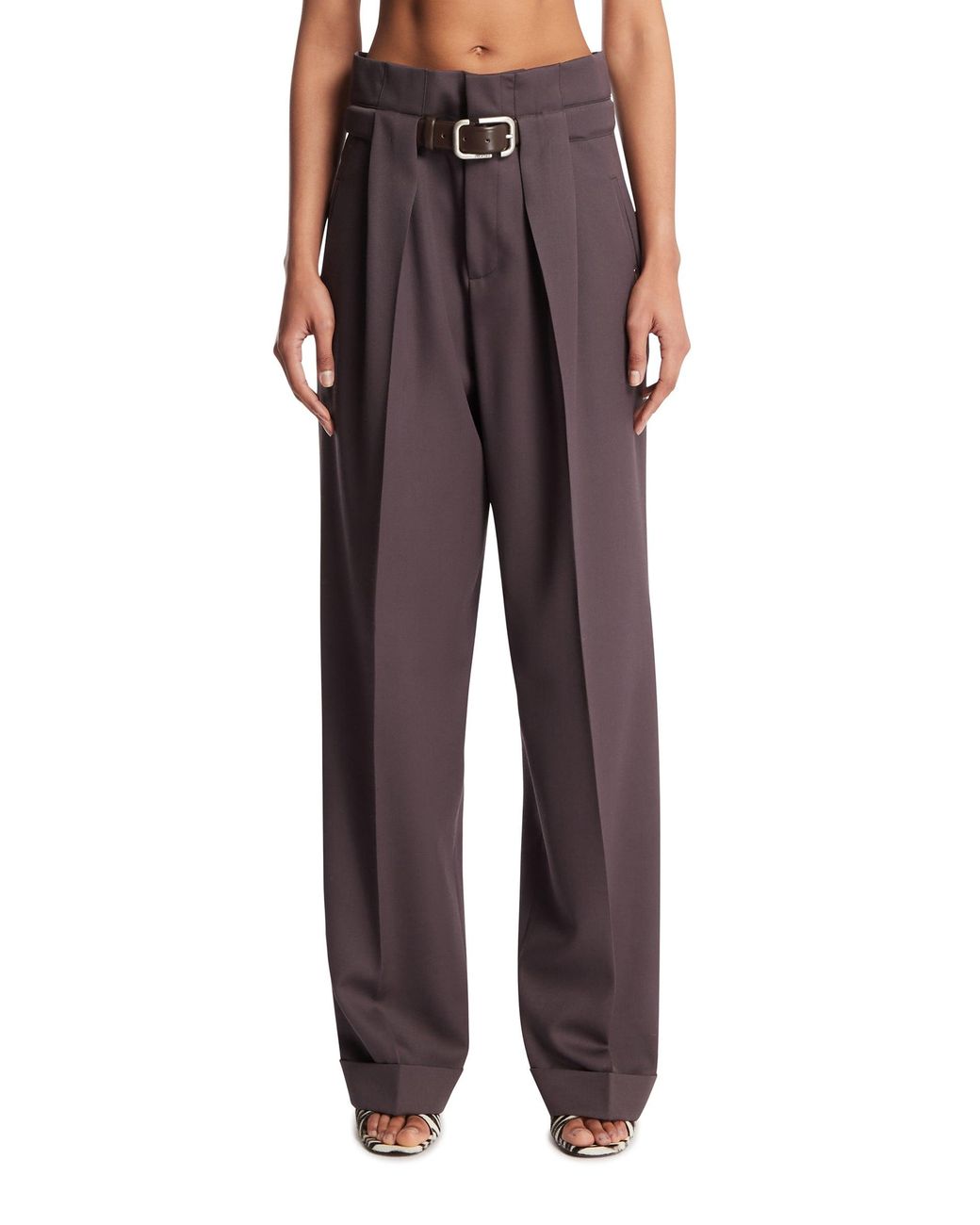 The Attico Purple High-Waisted Trousers