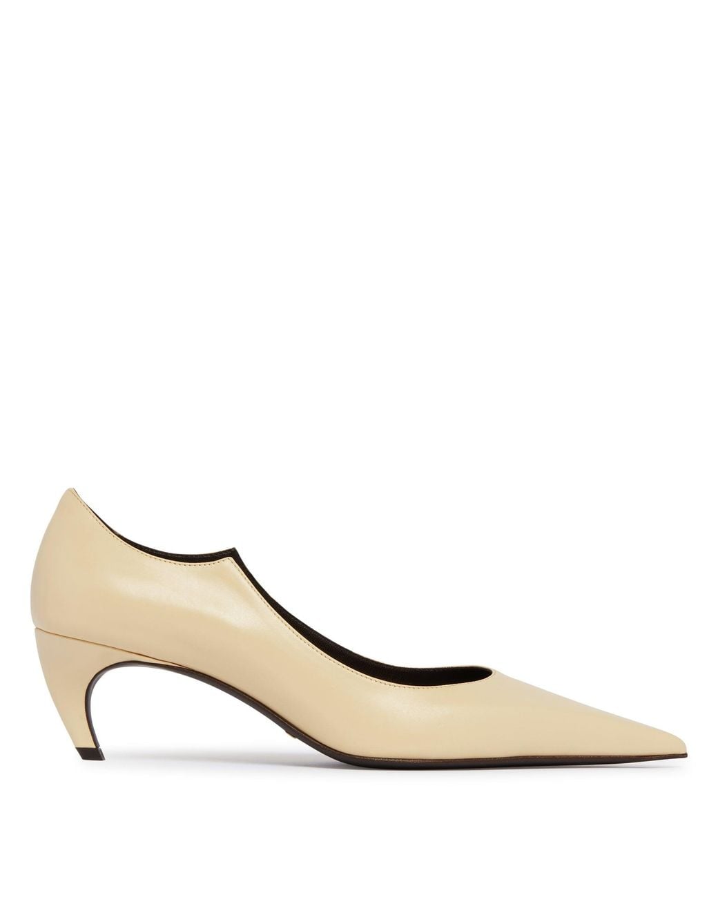 Khaite Natural Valerie Leather Pumps