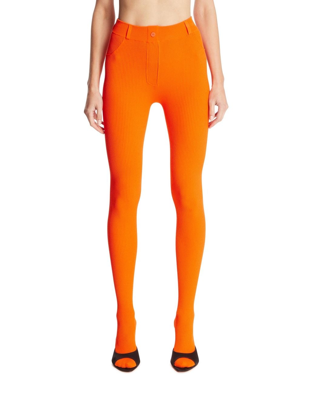 Loewe Orange Viscose Blend Leggings