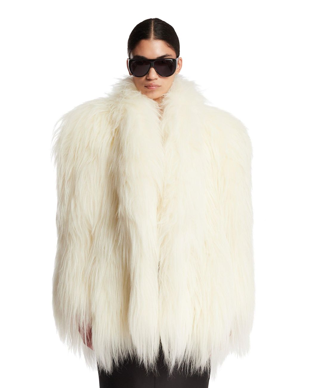 Gucci White Shearling Jacket