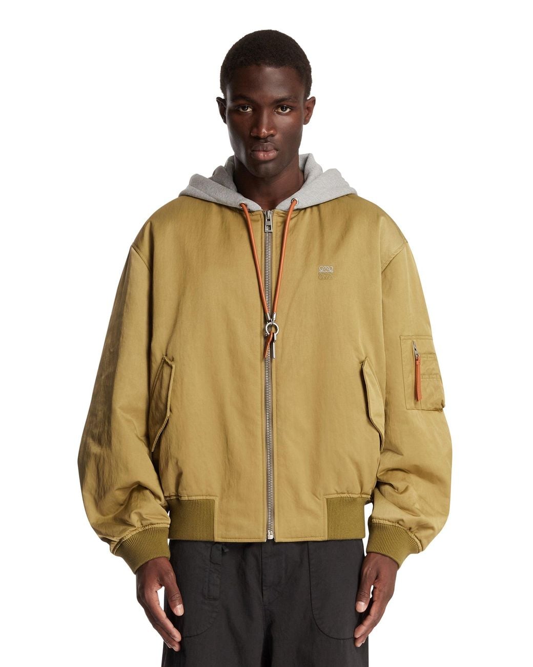 Loewe Natural Technical Fabric Bomber Jacket for men