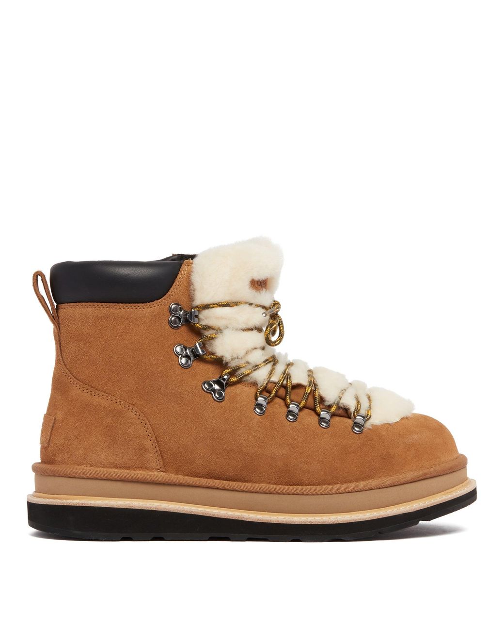 Ugg Brown X Sacai Leather Hiker Boots for men