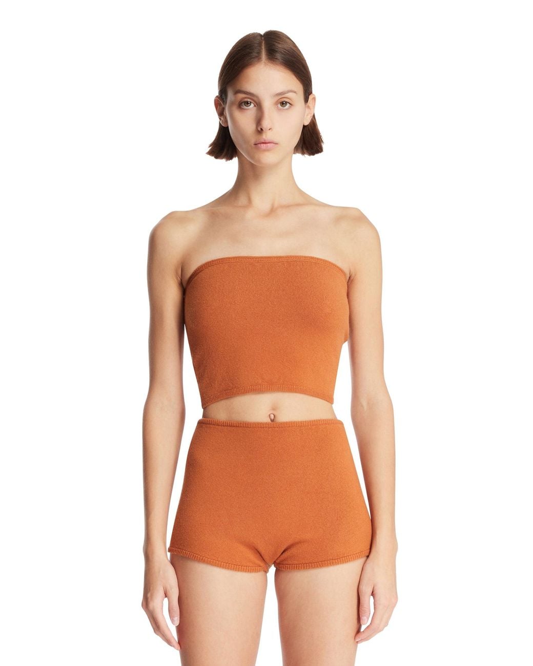 ELY ELY Orange Cashmere Top