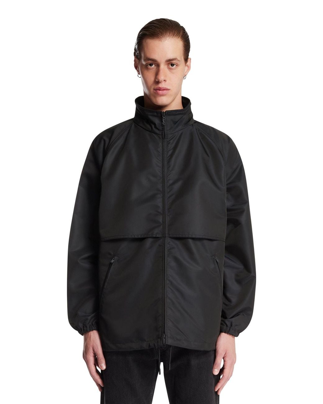 Saint Laurent Black Zip-Up Jacket for men