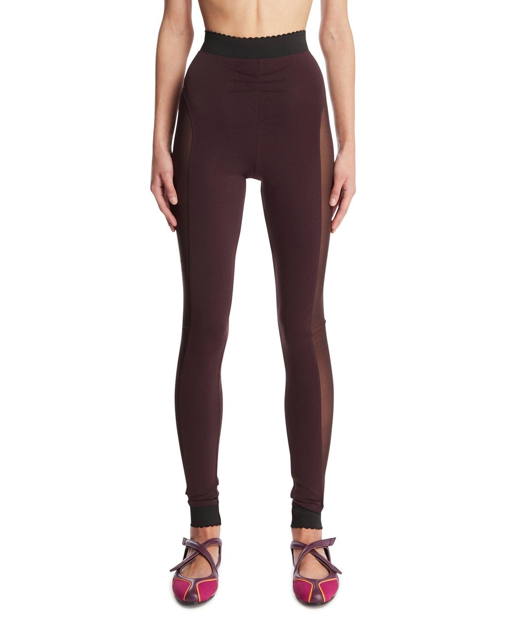 The Attico Red Viscose Leggings