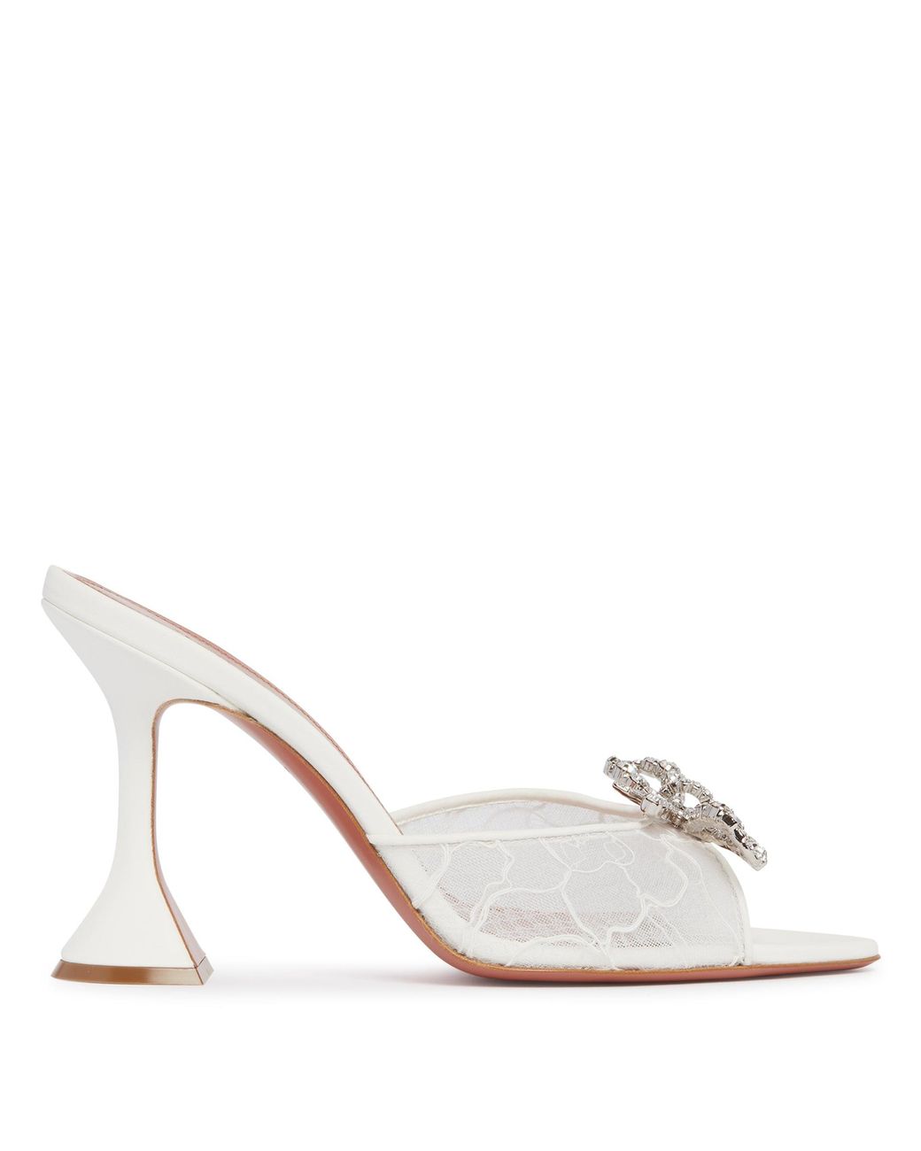 AMINA MUADDI White Rosie Lace Slippers