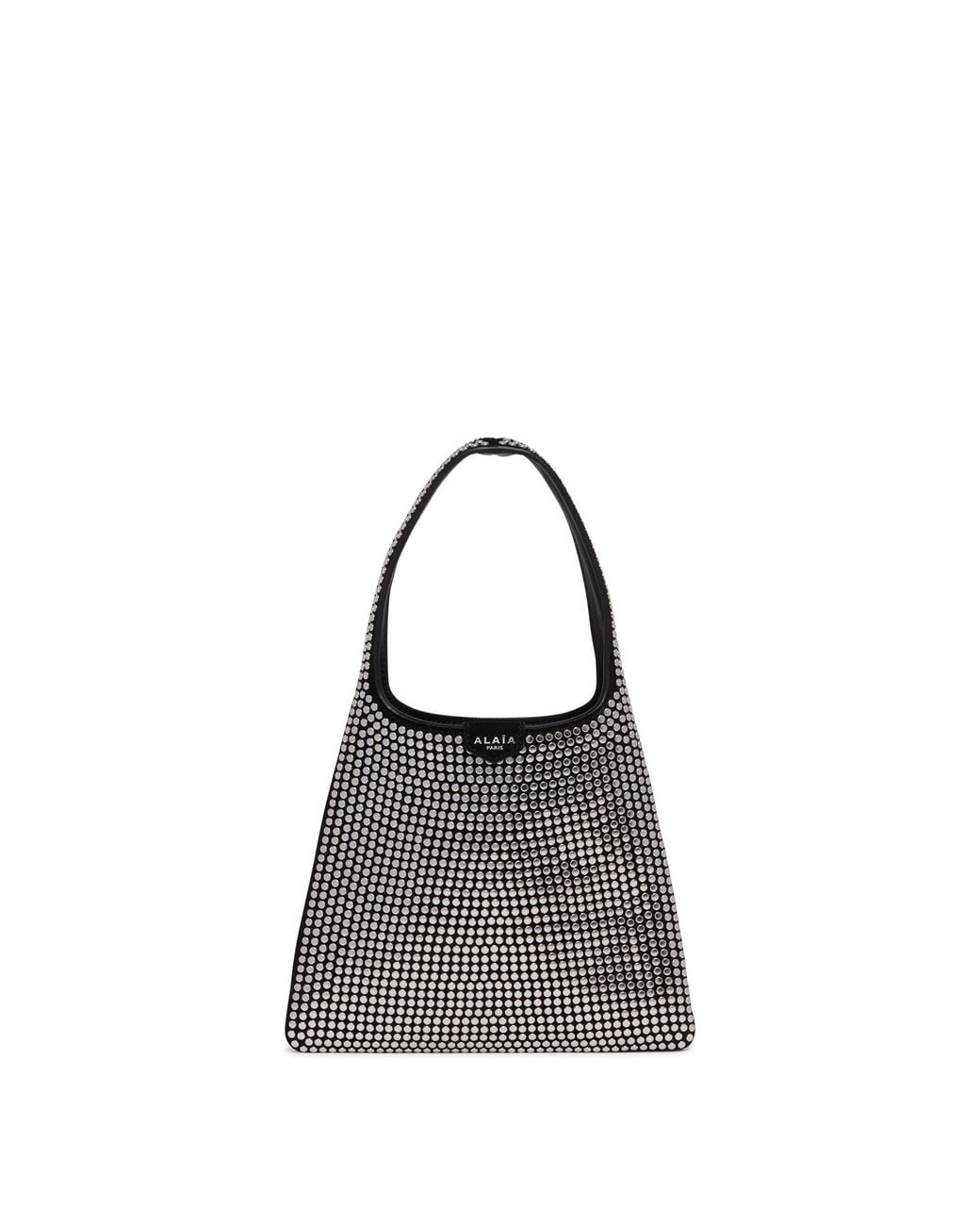 Alaïa Black Leather Mini Studded Hobo Bag