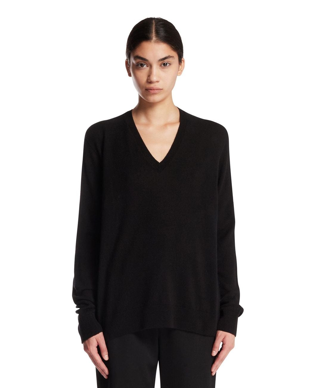 The Row Black Phora Sweater