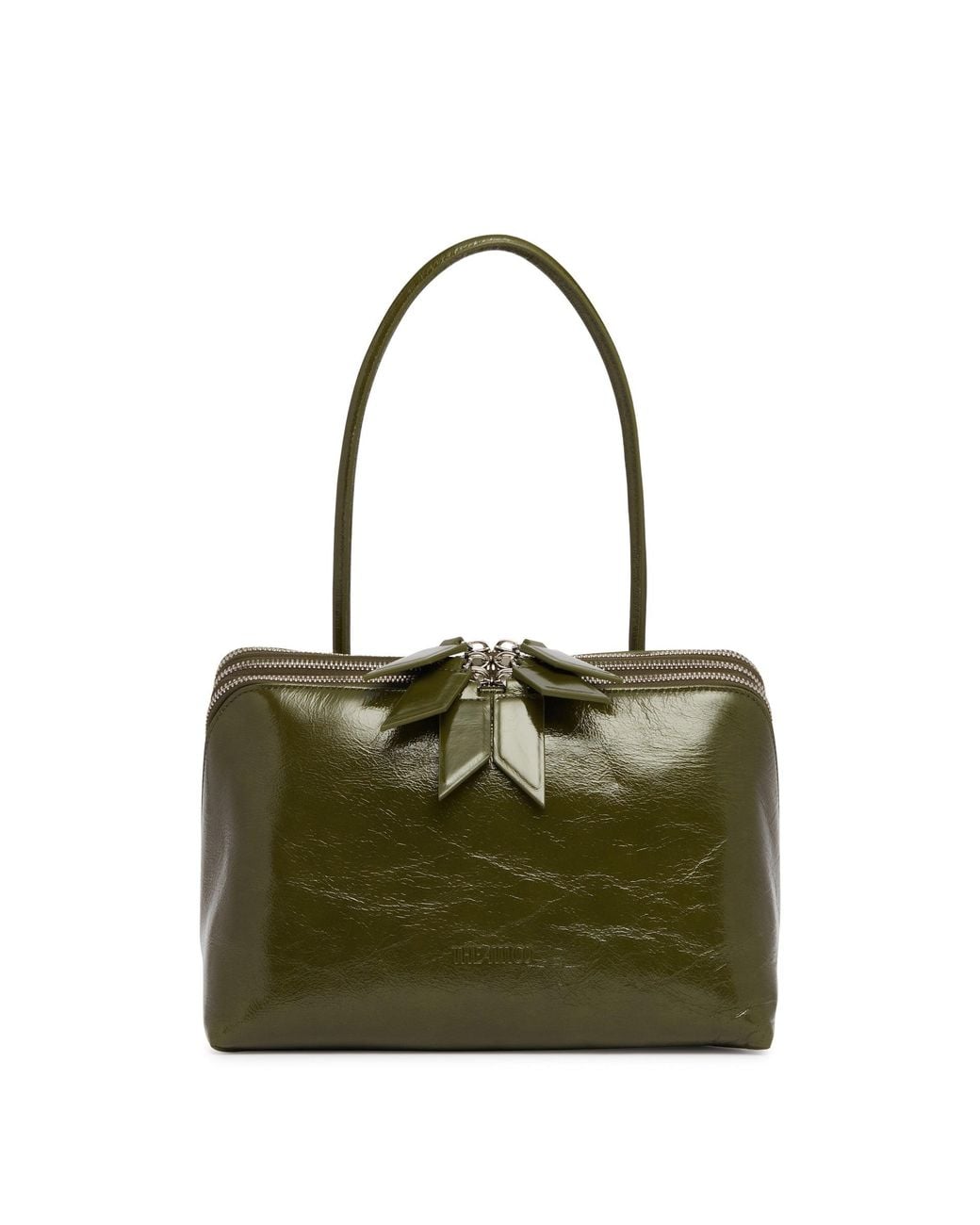 The Attico Green Crinkled Patent Leather L'Altra Di Milano Bag