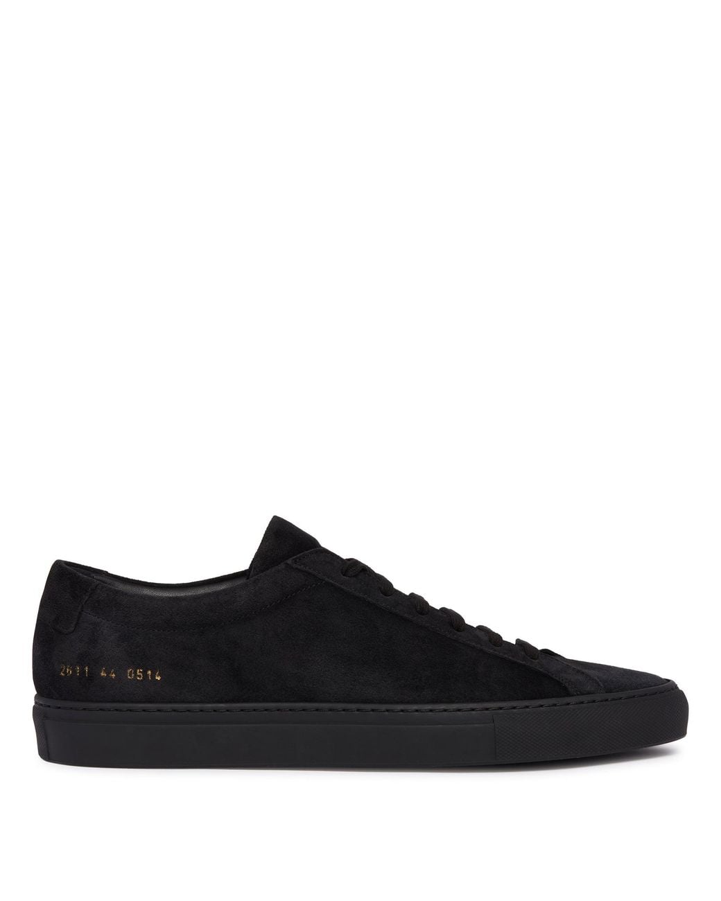 Common Projects Black Suede Original Achilles Low Sneakers for men