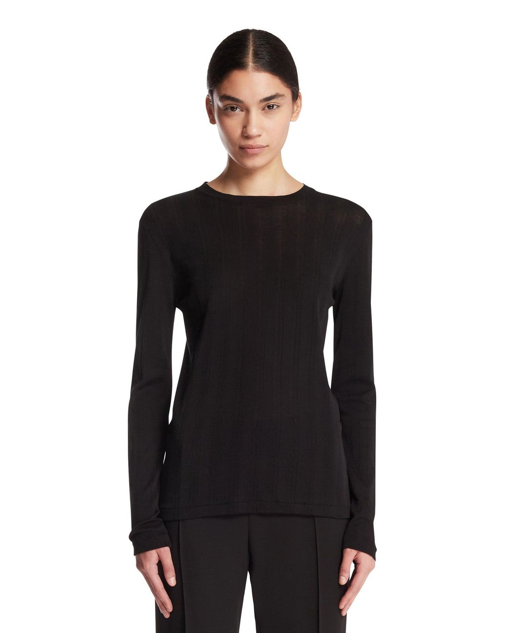 The Row Black Dantea Cotton T-Shirt