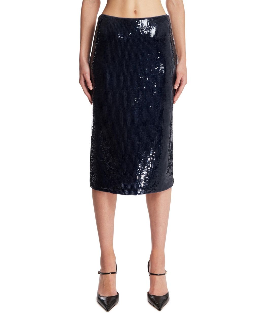 Tom Ford Blue Sequin Midi Skirt