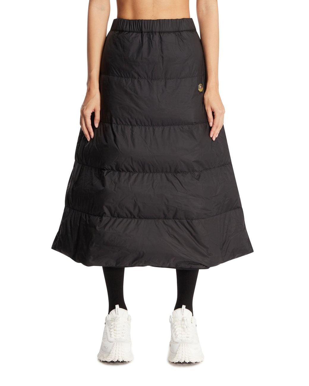 Moncler Black Padded Midi Skirt