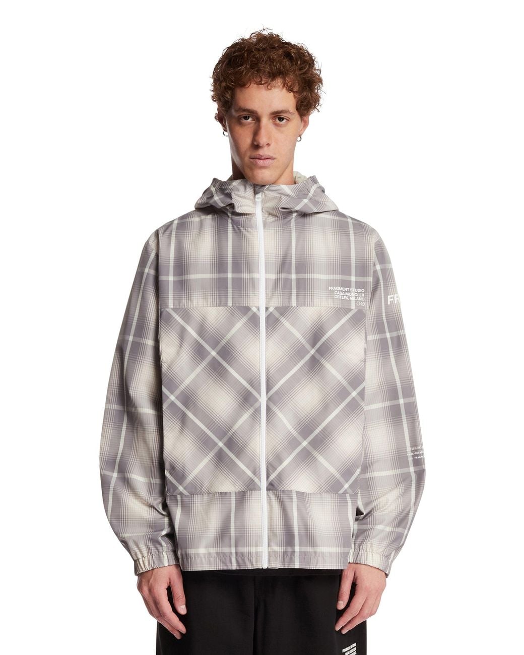 Moncler Genius Gray Windbreaker Jacket for men