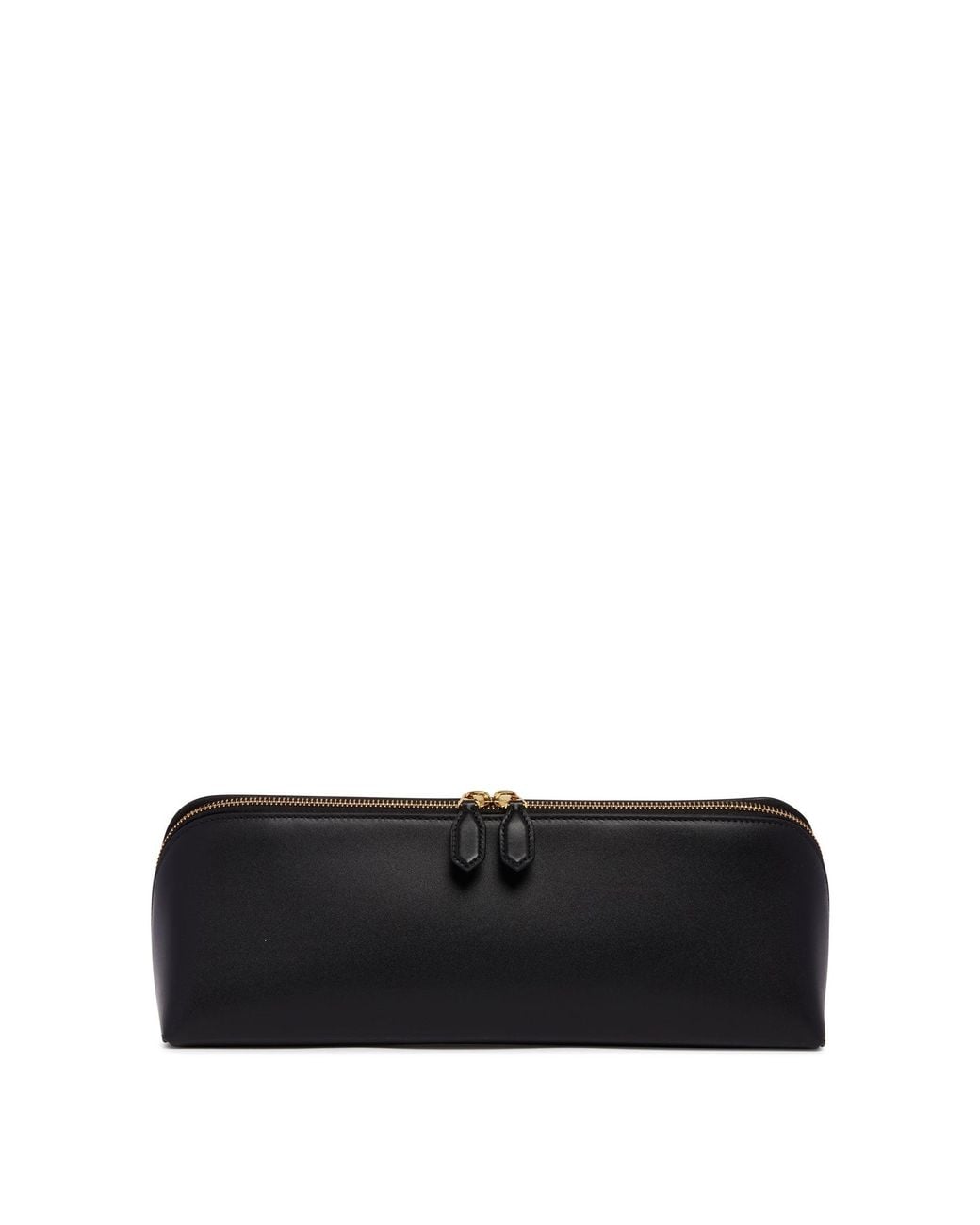 Alaïa Black Leather Delta Clutch