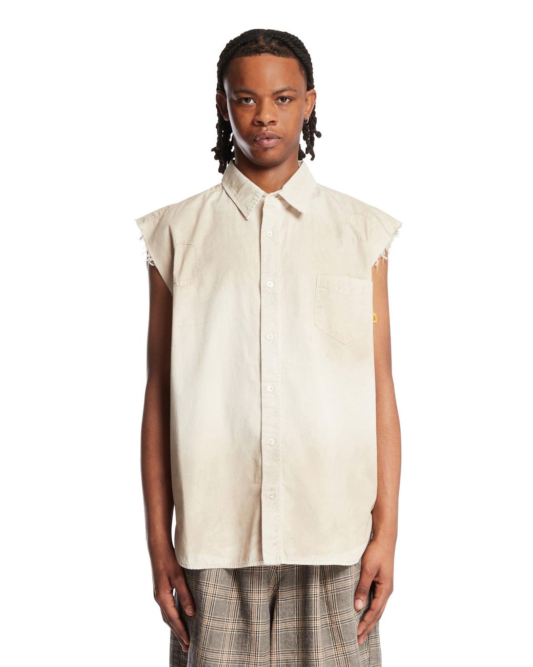Gallery Department White Sleeveless Shirt for men