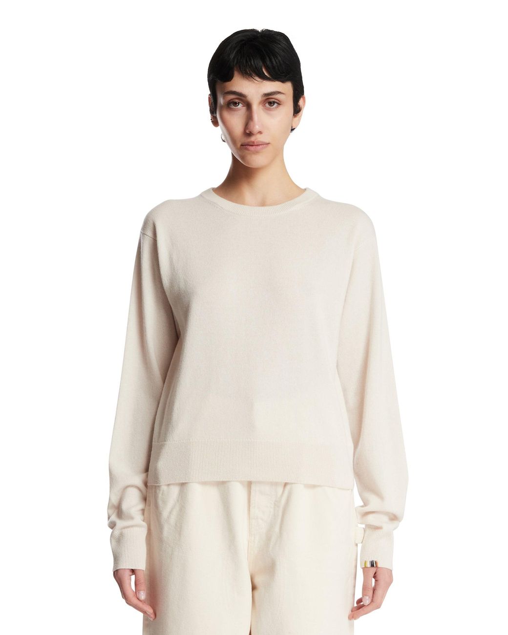 Extreme Cashmere White Cashmere Sweater