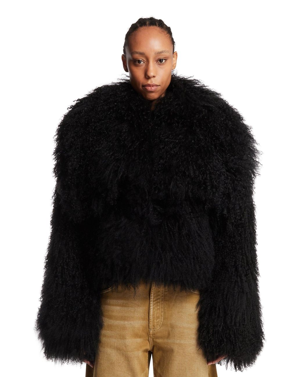 The Attico Black Mongolia Bomber Jacket