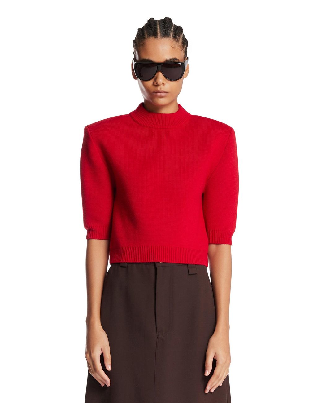 Willy Chavarria Red Chavela Wool Sweater