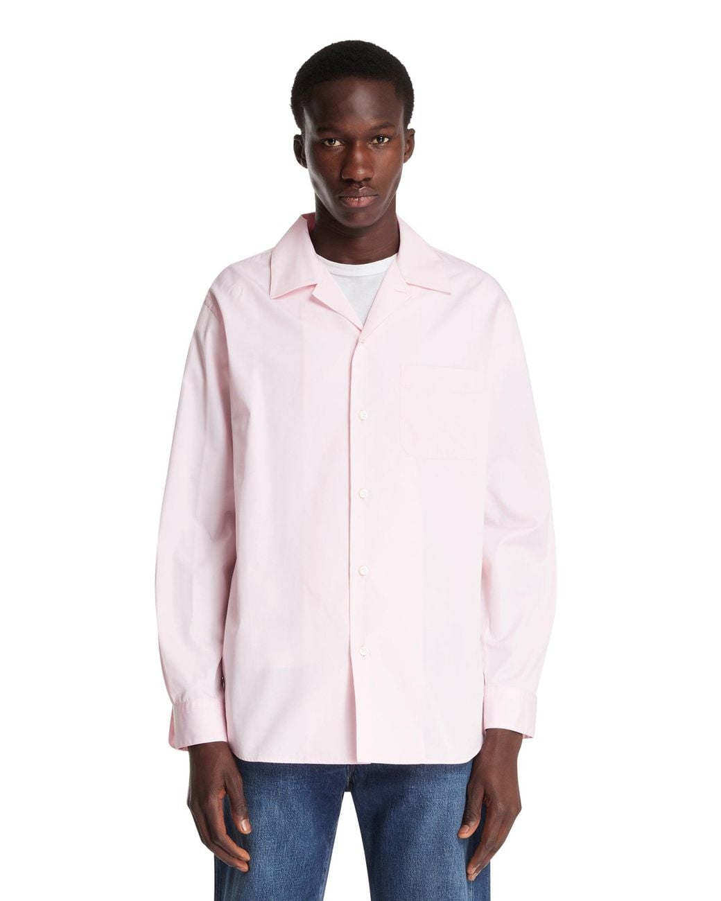 Umit Benan Pink Cotton Shirt for men