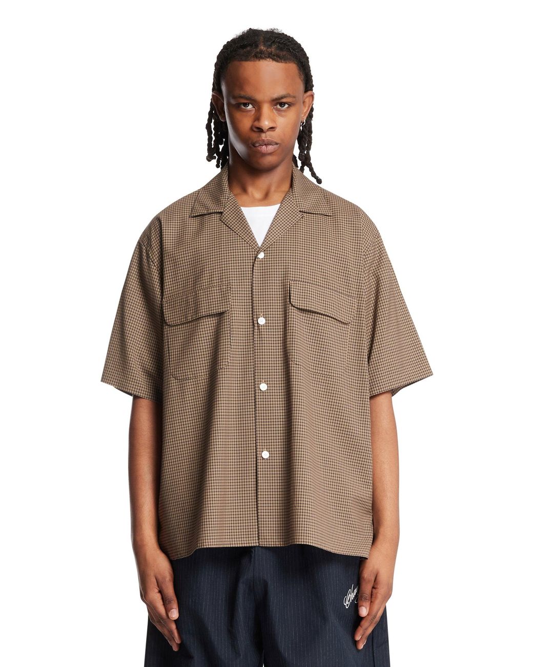 Kaptain Sunshine Brown Wool Shirt for men