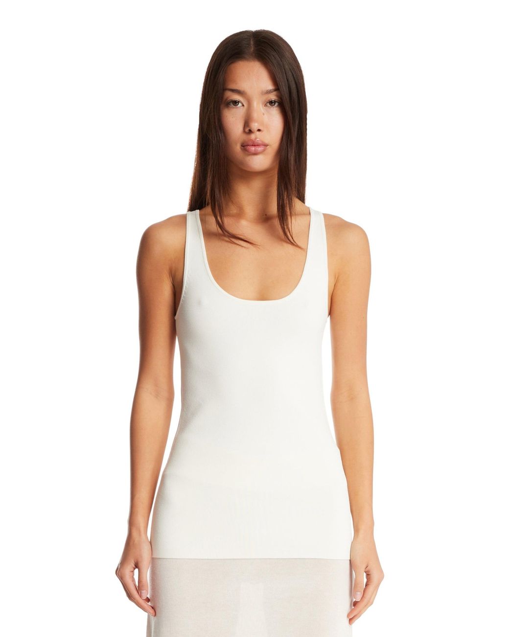 Totême White Knit Tank Top
