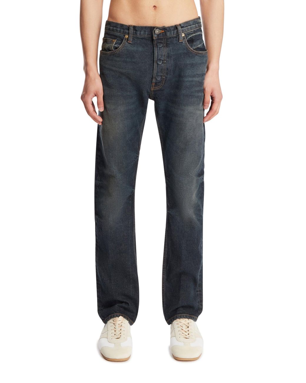 Antik Denim Blue Straight-Leg Jeans for men