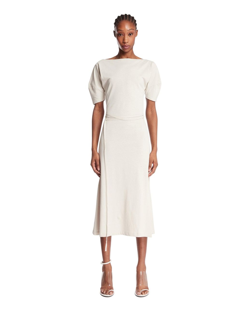 Lemaire White Off-Shoulder Dress