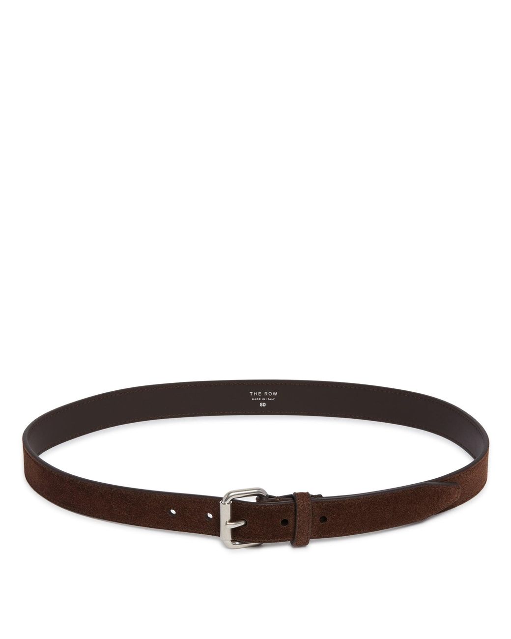 The Row Brown Geo Suede Belt