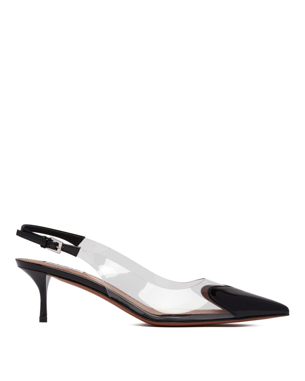 Alaïa Black Le Coeur Leather Slingbacks