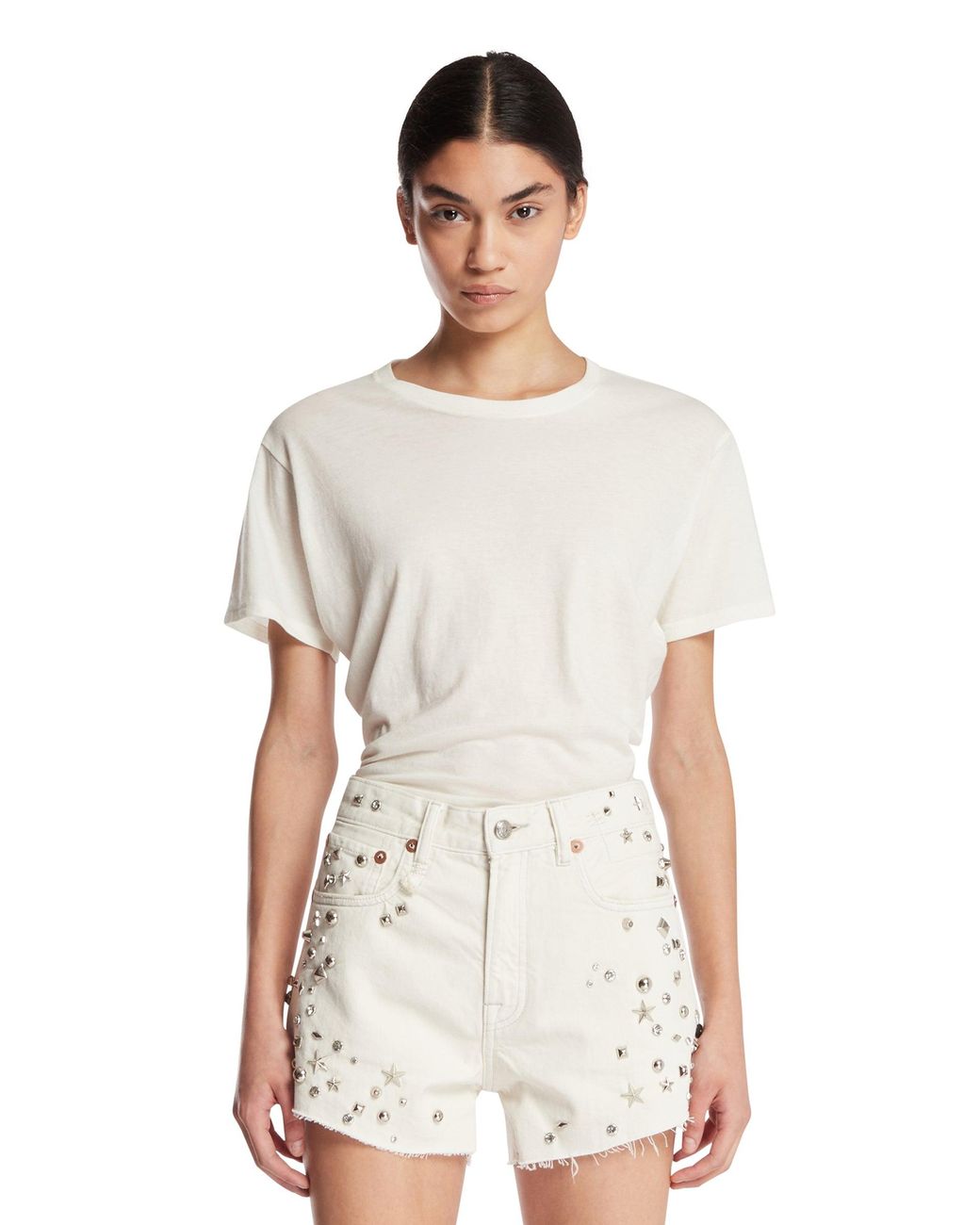 R13 White Crew Neck T-Shirt