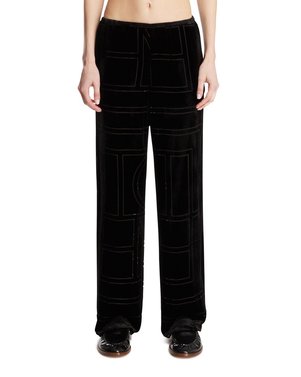 Totême Black Monogram Trousers