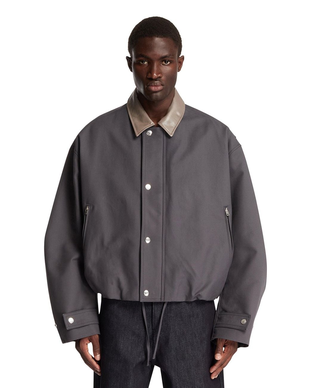 Acne Gray Bomber Jacket for men