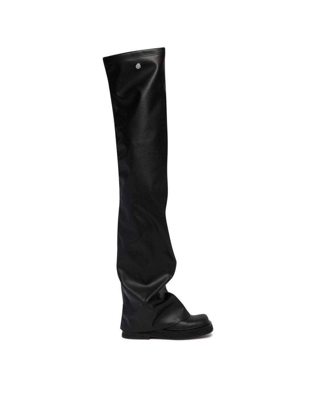 The Attico Black Robin Otk Flat Thigh-High Boots