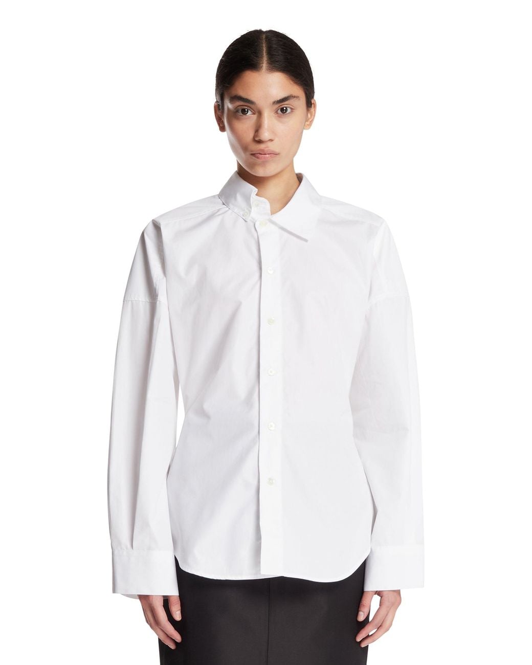 Rohe White Asymmetric Collar Shirt