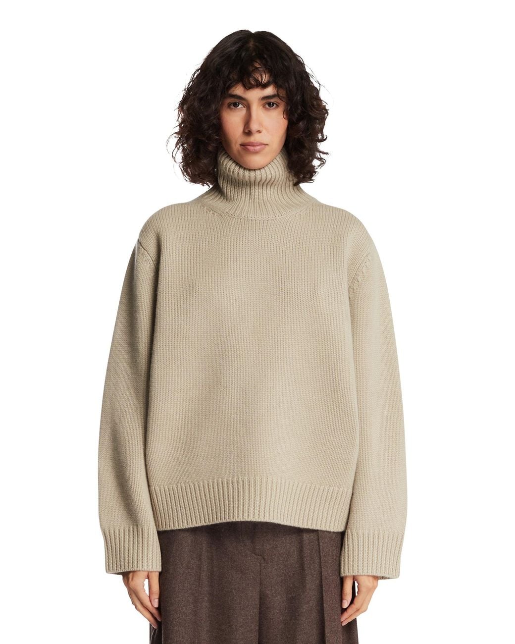Totême Natural Wool Turtleneck Sweater