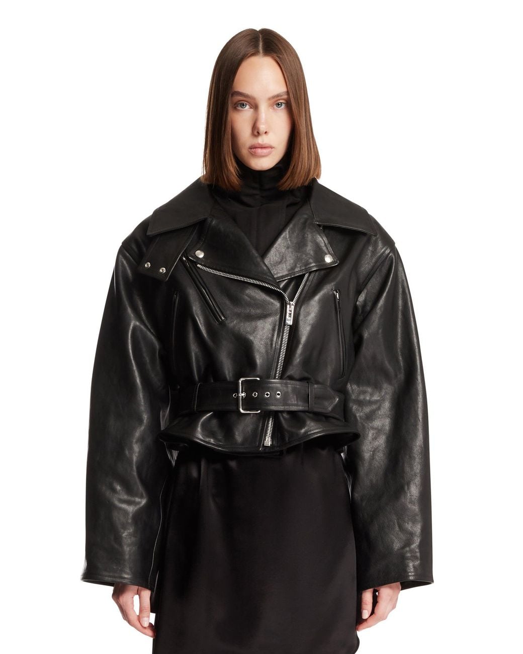 Alaïa Black Leather Biker Jacket