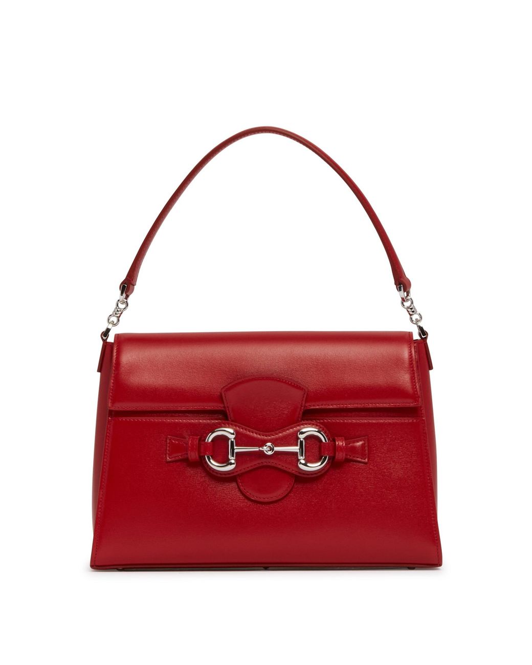 Gucci Red Horsebit Duomo Medium Top Handle Bag