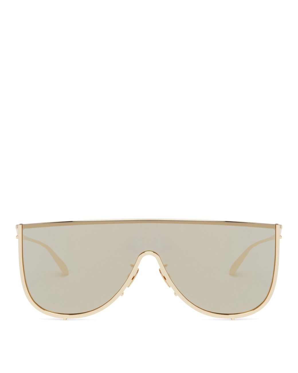 Alaïa Gray Metal Shield Sunglasses