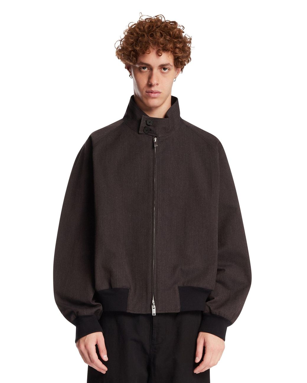 Studio Nicholson Black Minimal Bomber Jacket for men