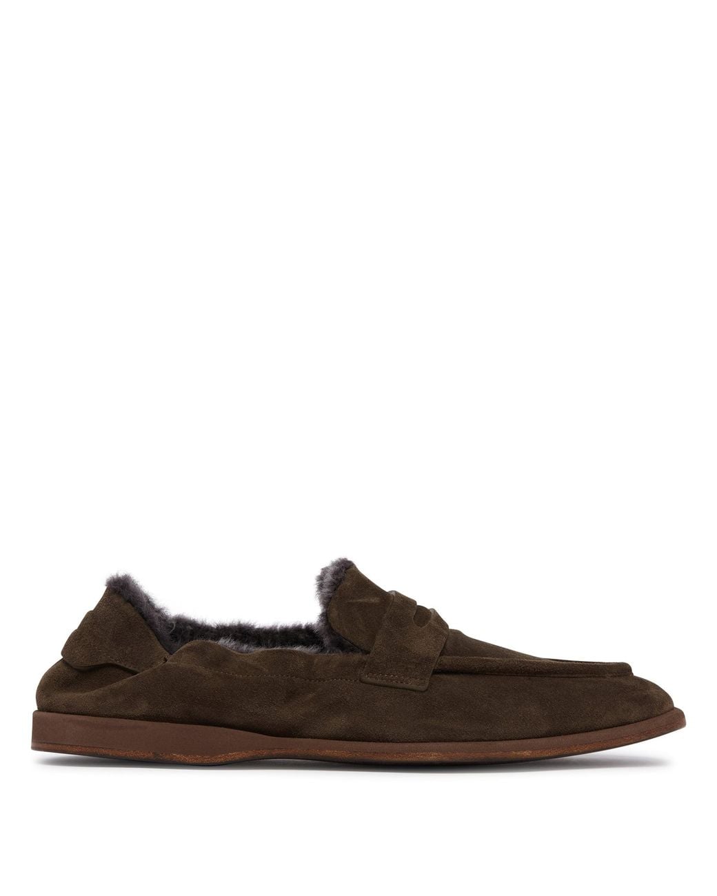 Brioni Brown Leather Loafers for men