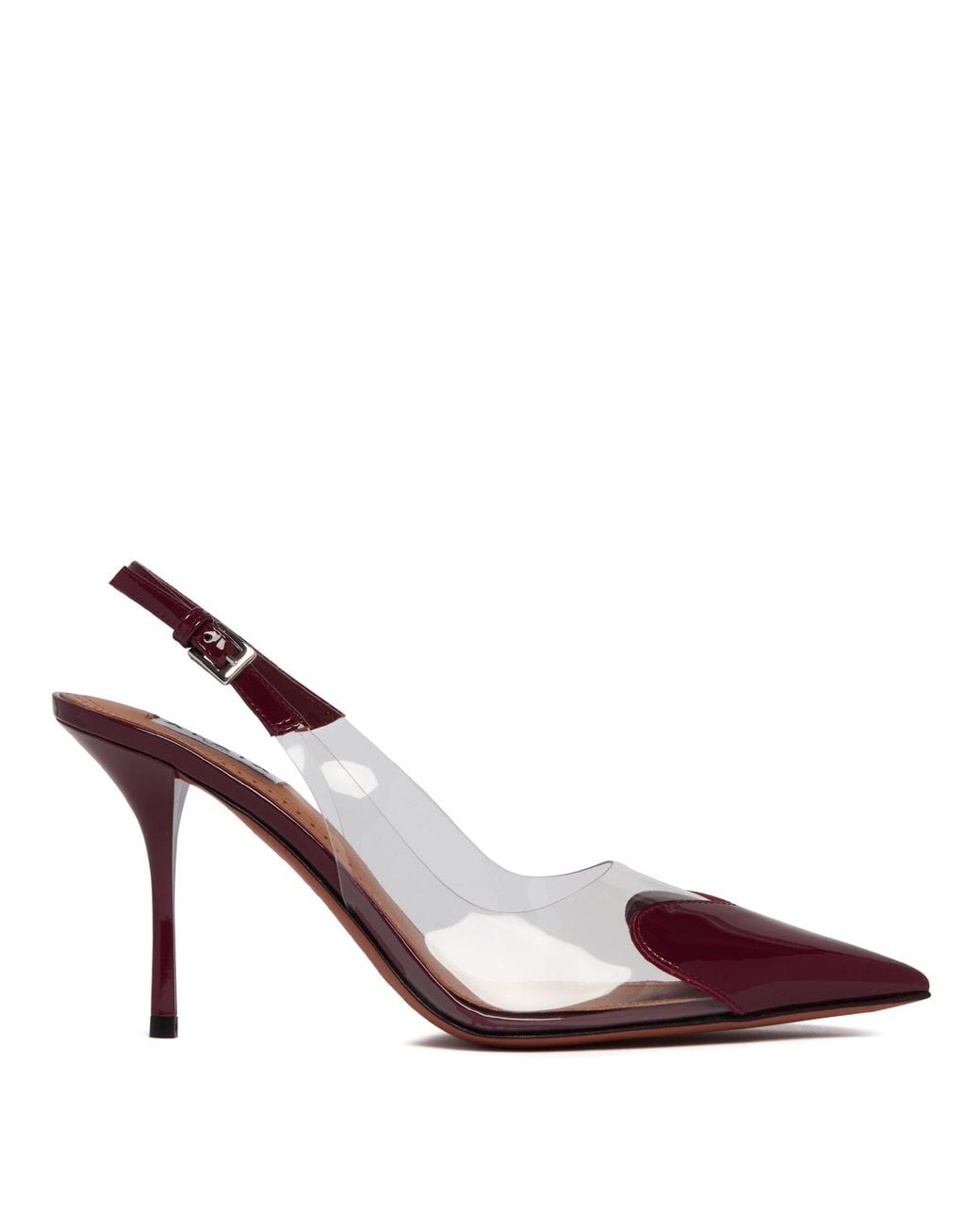 Alaïa Pink Burgundy Le Coeur Slingbacks