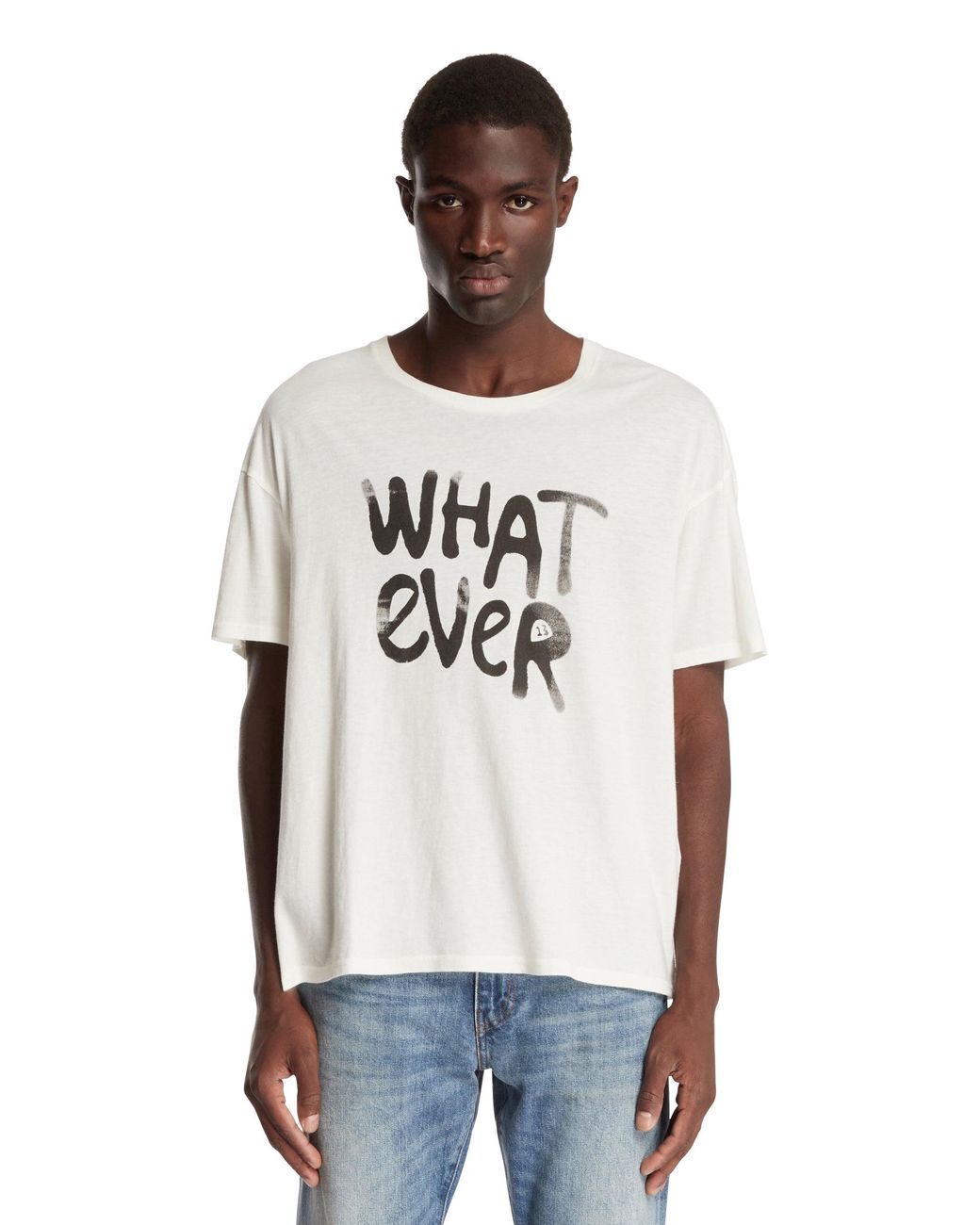 R13 White What Ever T-Shirt for men