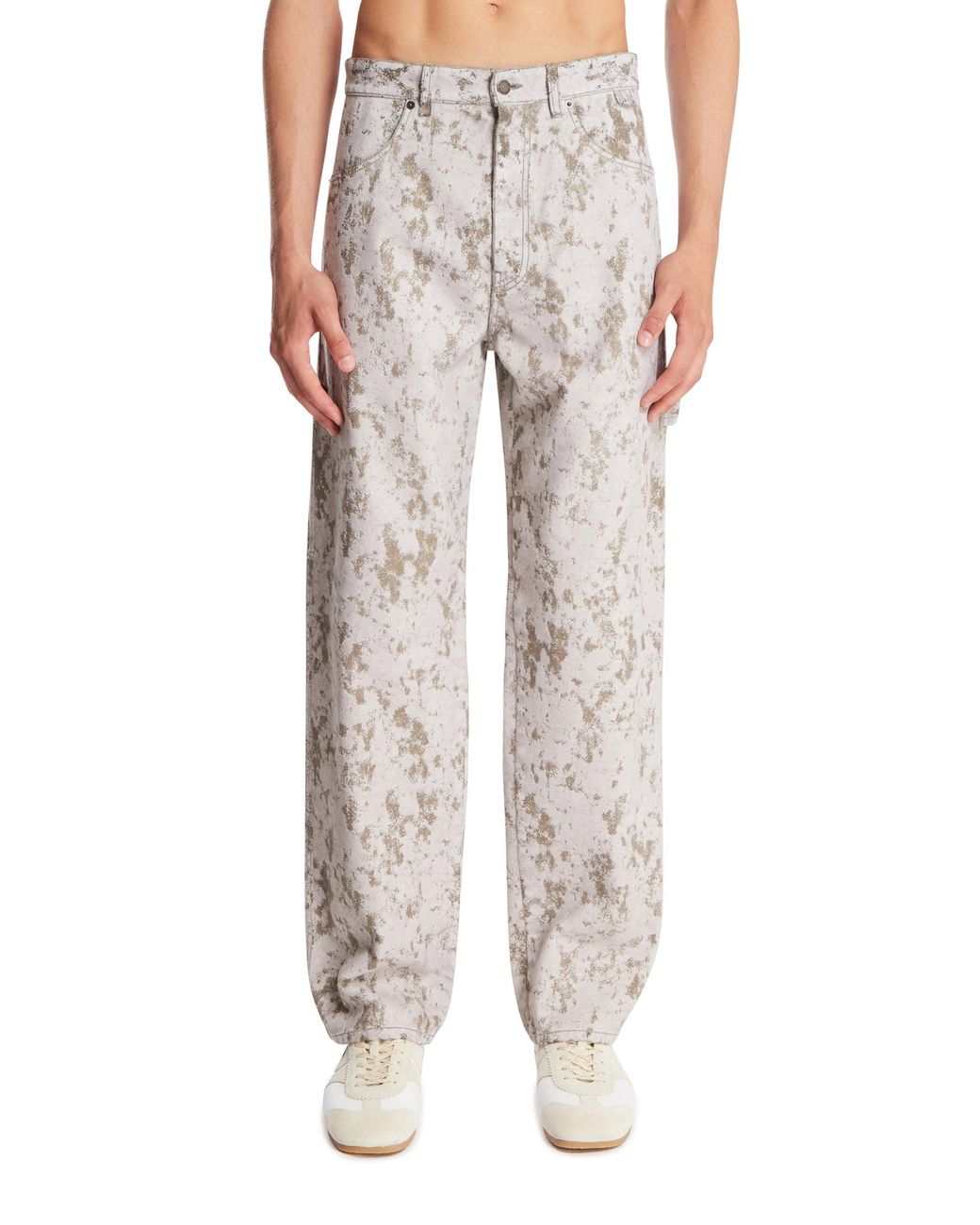 DARKPARK White Cotton Denim Carpenter Jeans for men
