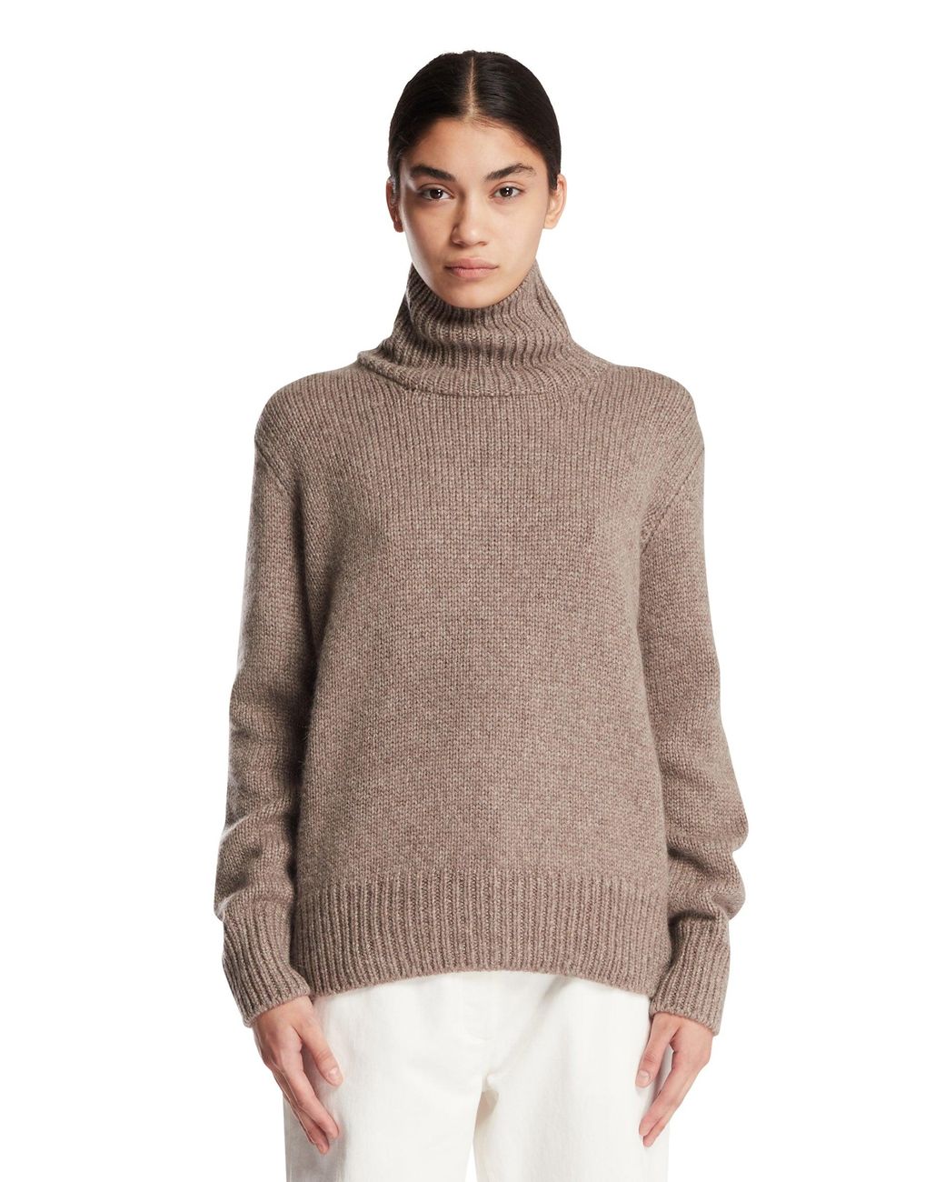 The Row Brown Plira Turtleneck Sweater