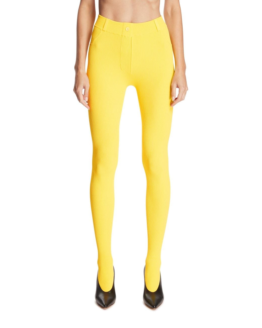 Loewe Yellow Viscose Blend Leggings