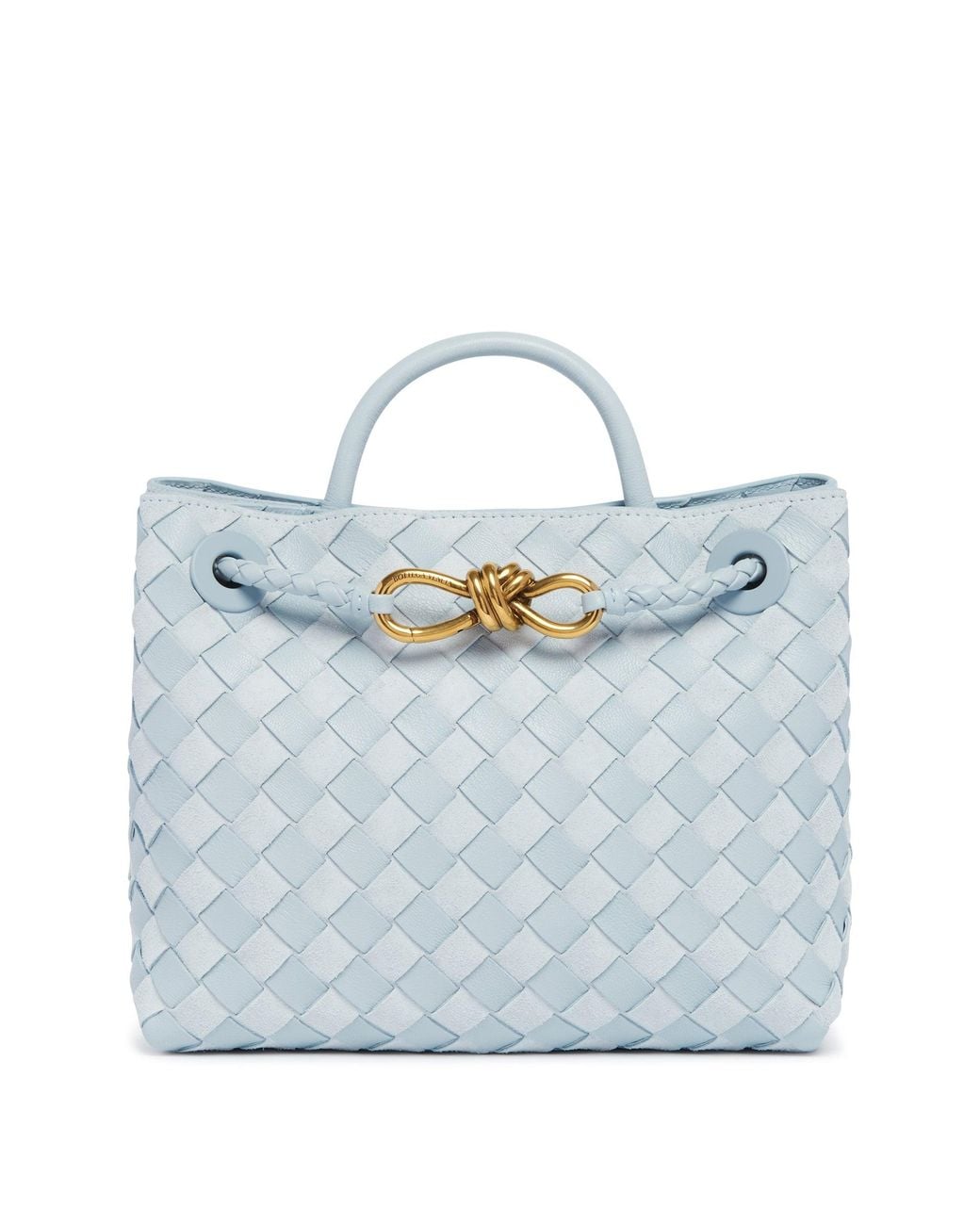 Bottega Veneta Blue Suede Small Andiamo Bag