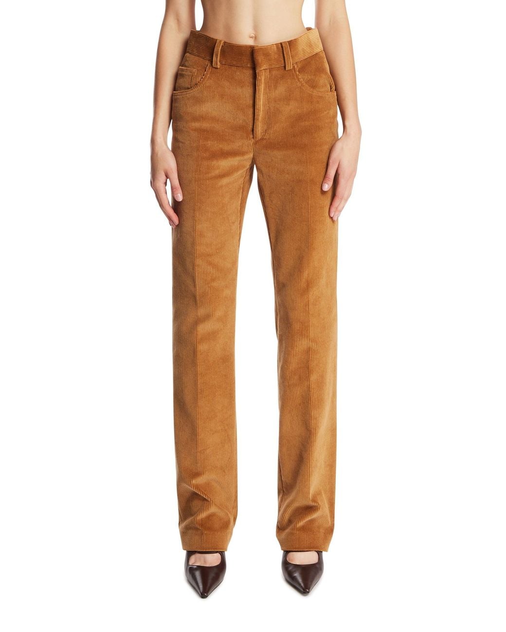 Petar Petrov Orange Ribbed Trousers