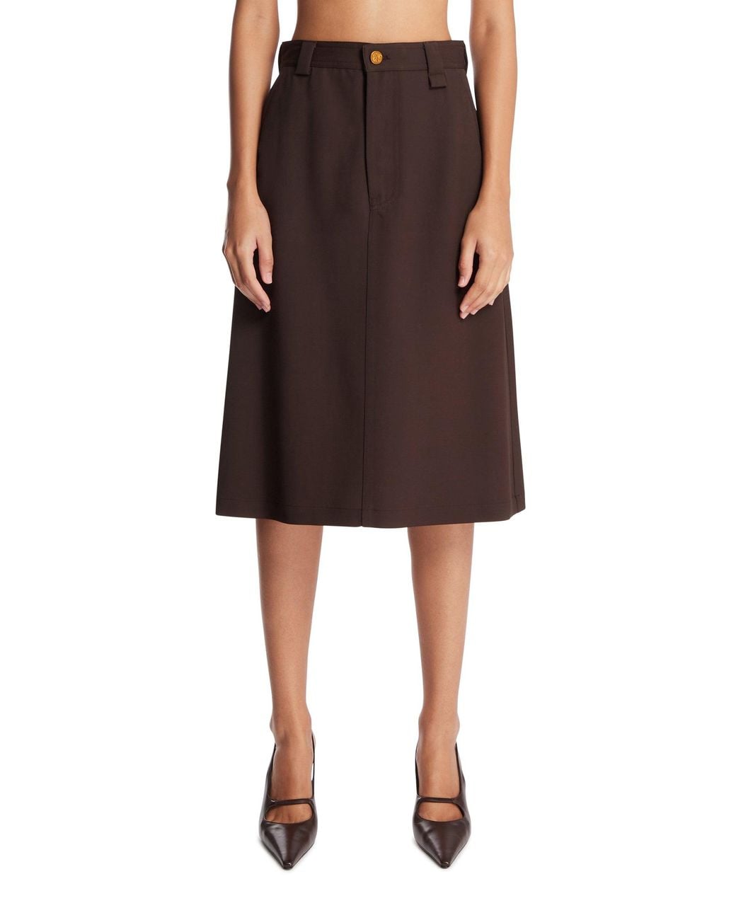 Willy Chavarria Black Uniform Wool Skirt